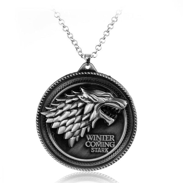 Game of Thrones Necklace House Stark Wolf Pendant