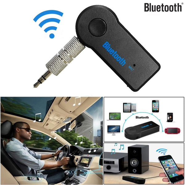 2017 Handfree Car Bluetooth Music Receiver Universal 3.5mm Streaming A2DP Wireless Auto AUX Audio Adapter With Mic For Phone MP3 - LADSPAD.UK