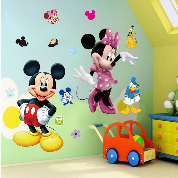 Mickey Mouse Minnie Vinyl Mural Wall Sticker Decals Kids Nursery Room Decor