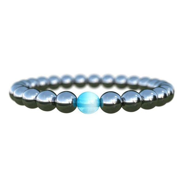 Biomagnetism Nature Magnetic Bracelet Handmade 8mm Beads Natural Stone Health Care Weight Loss Bracelet Wristband DIY Jewerly - LADSPAD.UK