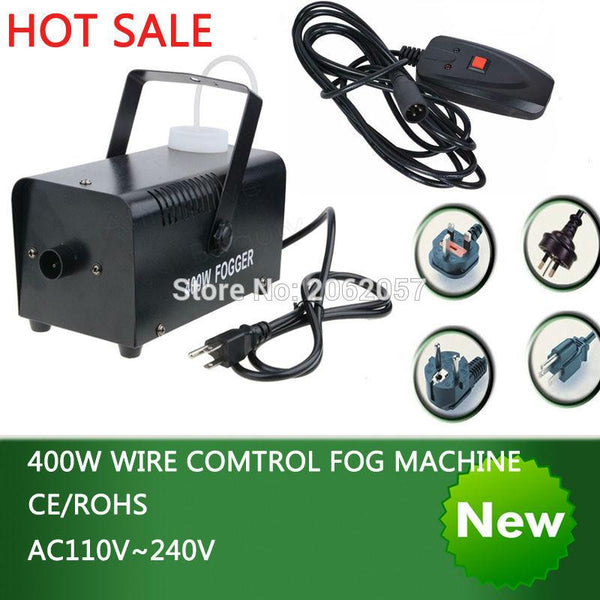 Hot sale colorful package mini 400W Wire control fog machine pump dj disco smoke machine wedding party stage Lampblack machine