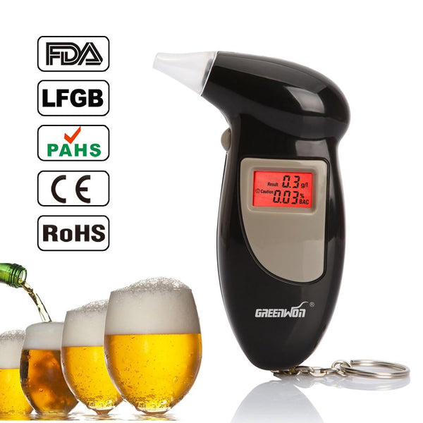 Digital LCD Backlit Display Breathalyzer Audible Alert Breath Alcohol Tester - LADSPAD.UK