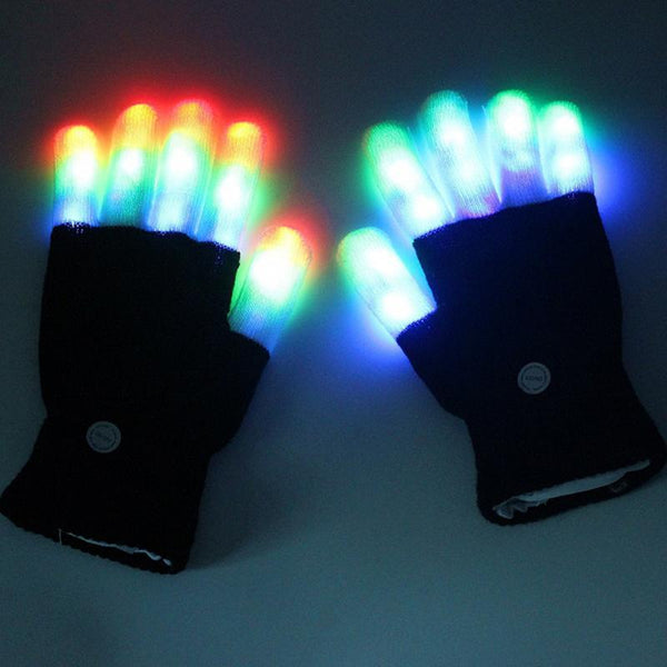 Colorful Magic glove Rainbow Flash Fingertip LED Gloves - LADSPAD.UK