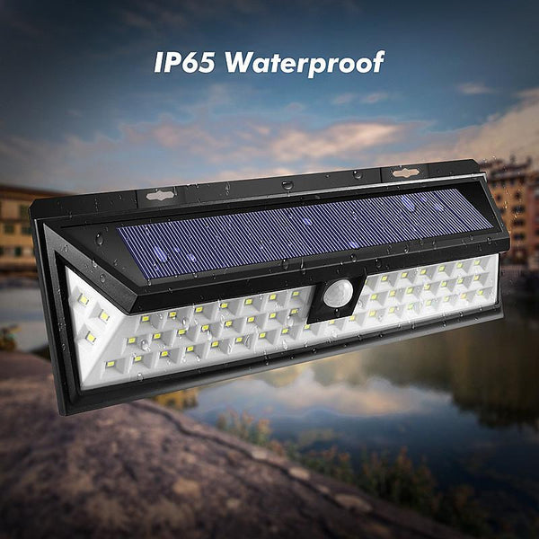 Mising Waterproof 54 LED Solar Light 2835 SMD White Solar Power Outdoor Garden Light PIR Motion Sensor Pathway Wall Lamp 3.7V