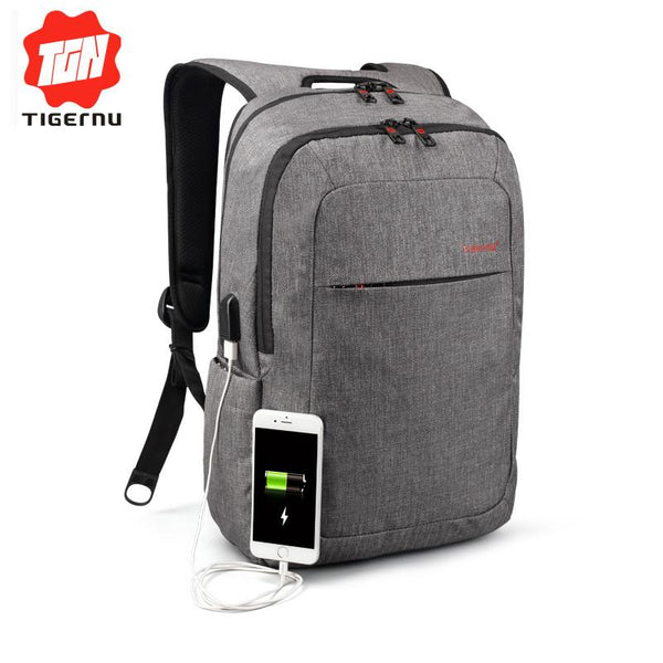 Tigernu Unisex Backpack with External USB Charger