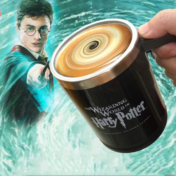 Light Magic Harry Potter Automatic self stirring mug Cup Light Magic Coffee mug Cups Stainless Steel Cup Surprise gift for best friend