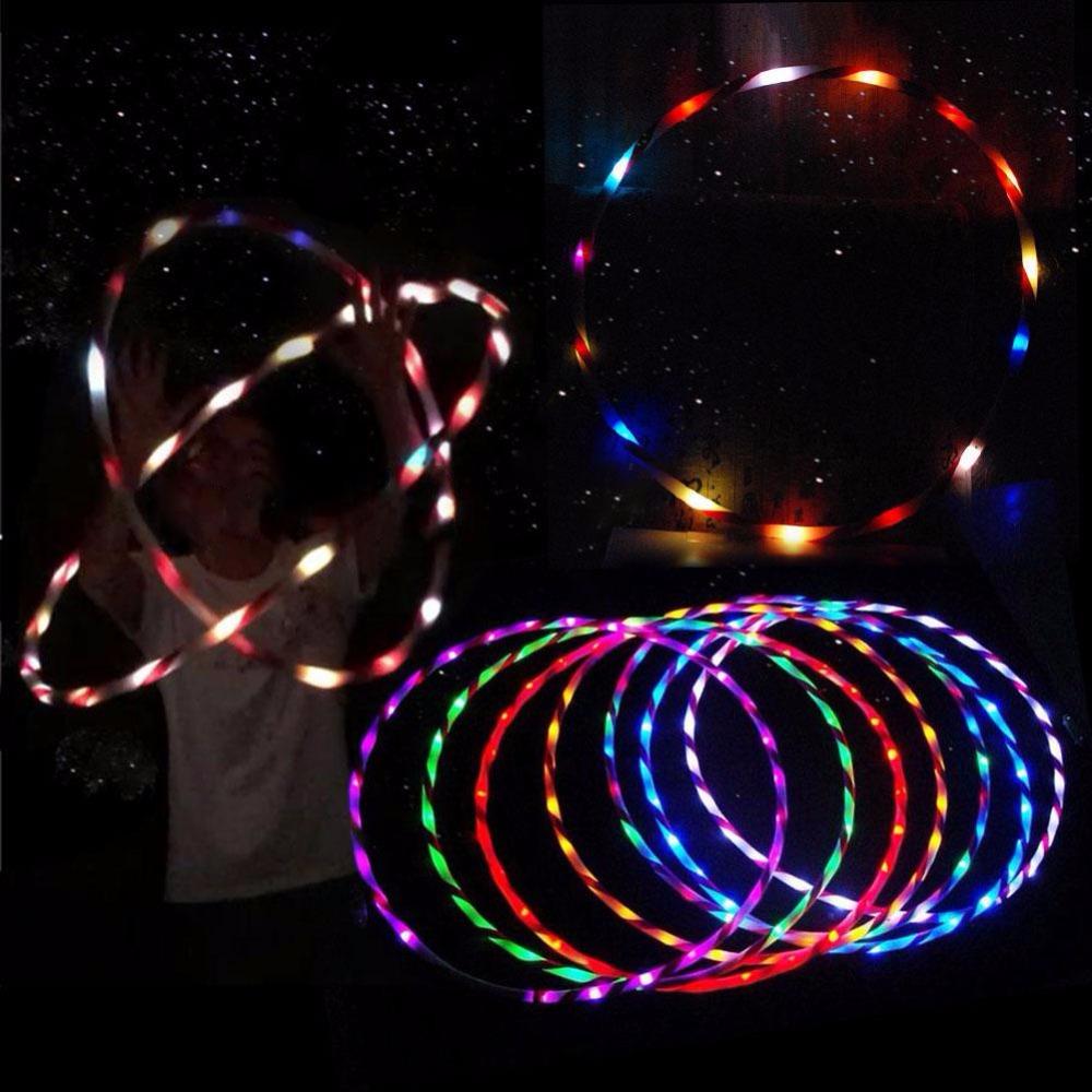 Peradix 90cm LED Glow Hula Hoop Multicolor Sports Toys Loose Weight Kids Child