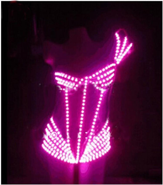 full color led bra Handmade Led underwear luminous costume stage dj sexy clothes led costume party lighting led clothing