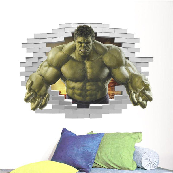 Cartoon Avengers Hulk Wall Sticker - LADSPAD.UK