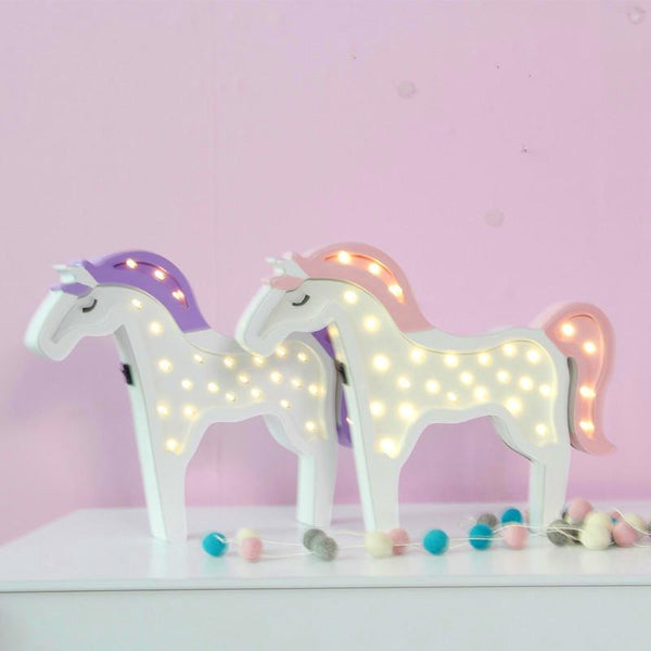 28leds LED Wood Unicorn Horse Animal Night Lamp Children's Day Lovely Cloud Gifts Home Party Wall Decor Holiday Lighting 2color - LADSPAD.UK