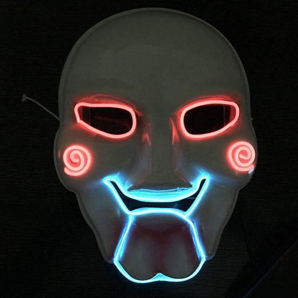 Creepy LED Mask Saw Chainsaw Killer Mask Halloween - LADSPAD.UK