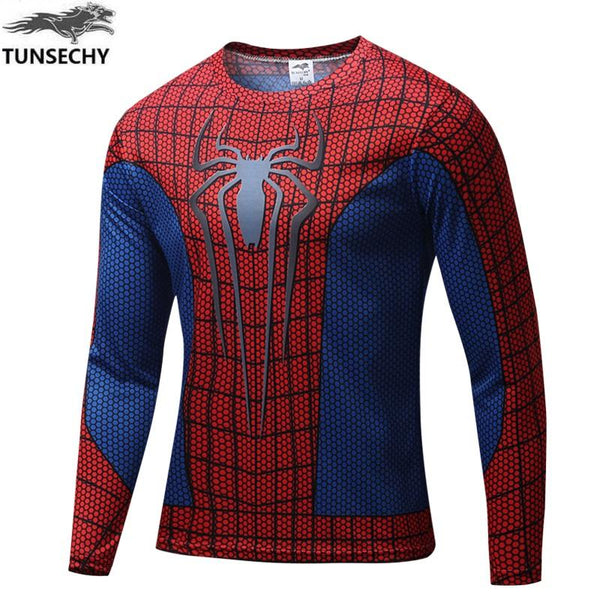 Marvel Comics Super HeroesCaptain America Spiderman Superman Batman Iron ManLong Sleeve T Shirt Clothing Costume Tee Shirt