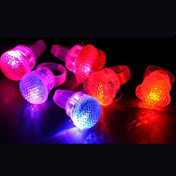 50pcs/lot Jelly Rings Flashing LED Rave Party Favours Blinking Finger Ring Wedding Festive Party Decoration - LADSPAD.UK