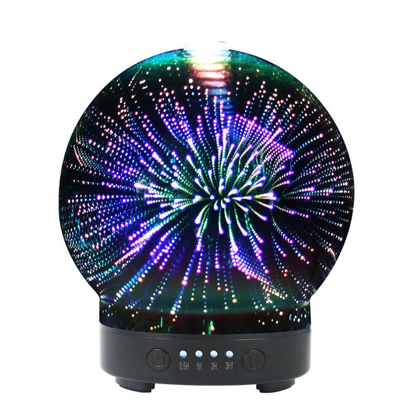 3D Colorful Aromatic Night Light Aroma Essential Oil Diffuser 100ml Ultrasonic Cool Mist Humidifier with 8 Color LED Mood Lights - LADSPAD.UK