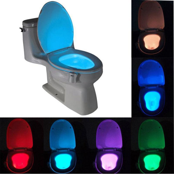 Hot Body Motion Sensor PIR Toilet Light Toilet Seat LED Lamp Motion Activated Toilet Bowl Christmas Decoration Glow Stick