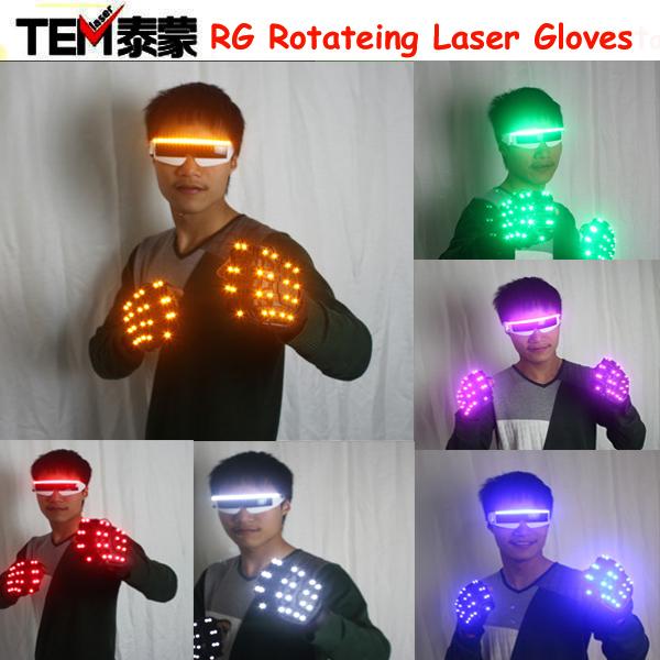 LED Gloves Luminous Flower Finger Light Gloves Party Supplies Dancing Club Props Stage Costumes LED Gloves Glasses