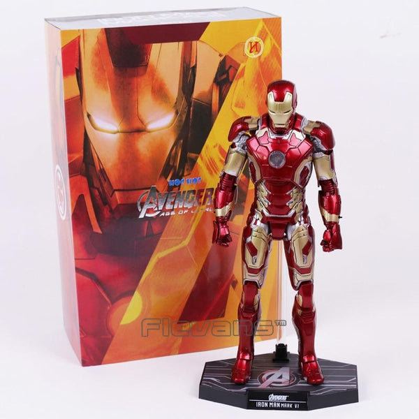 Hot Toys Avengers Age of Ultron Iron Man Mark MK 43 with LED Light PVC Action Figure Collectible Model Toy