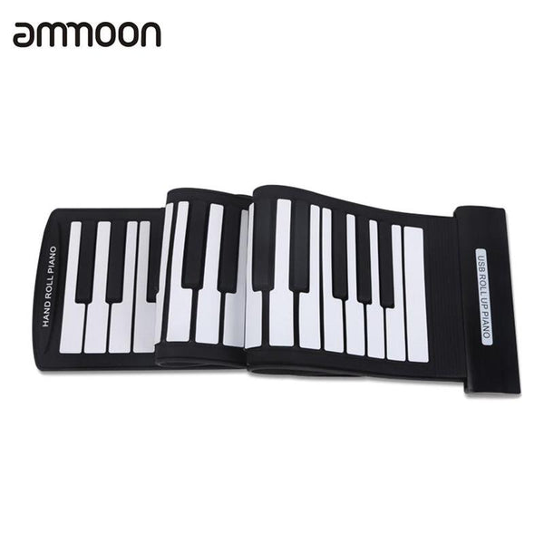 Portable 61 Keys Flexible Roll-Up Piano USB MIDI Electronic Keyboard Hand Roll Up Piano