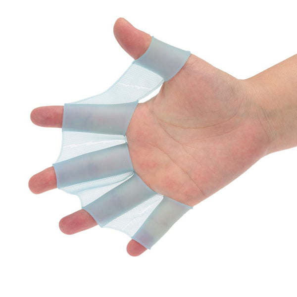 Pair of Silicone Swimming Webbed Gloves Flippers