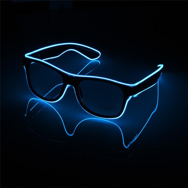 Flashing EL Wire Led Glasses CE Certified Luminous Party Decorative Lighting Classic Gift Bright LED Light Up Party SunGlasses