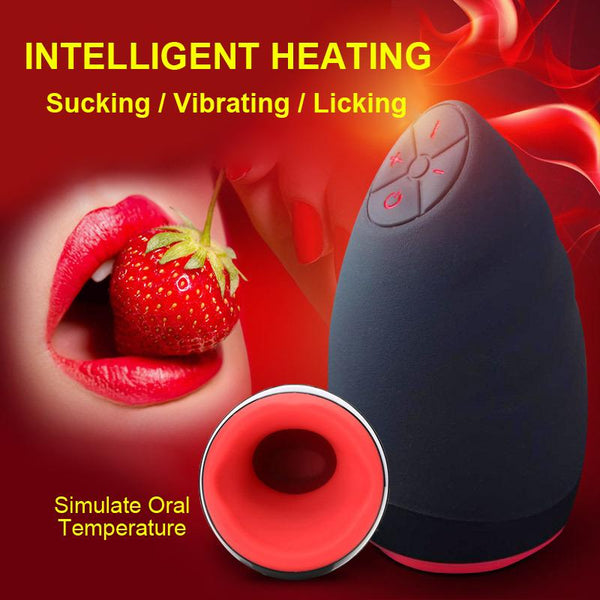 Simulate Oral Lick Suck Sex Masturbation Cup 6 Speed Vibrating Intelligent Heating Male Masturbator Adult Sex Products For Men