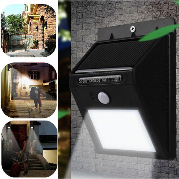 LED Solar Powered Wireless Security Waterproof Motion Sensor Light 8 LED Light Outdoor Pathway Wall Lamp Lighting--M25
