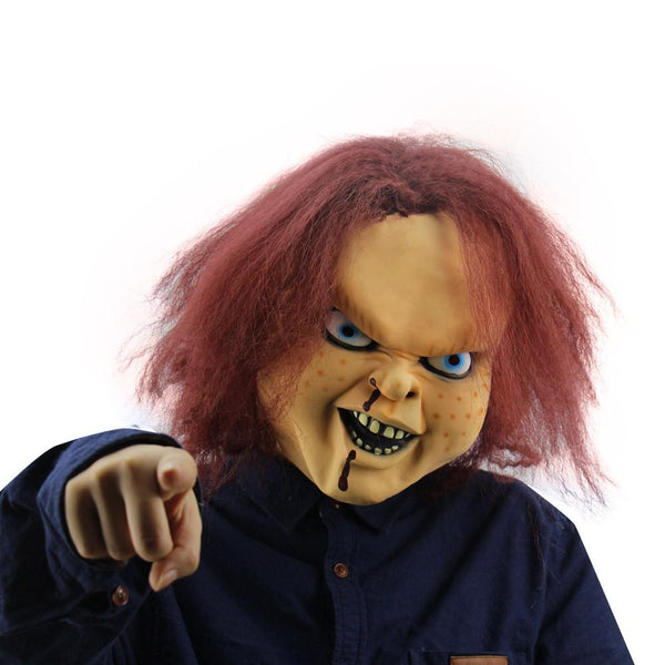 Chucky Doll Mask Costume Halloween Childs Play - LADSPAD.UK