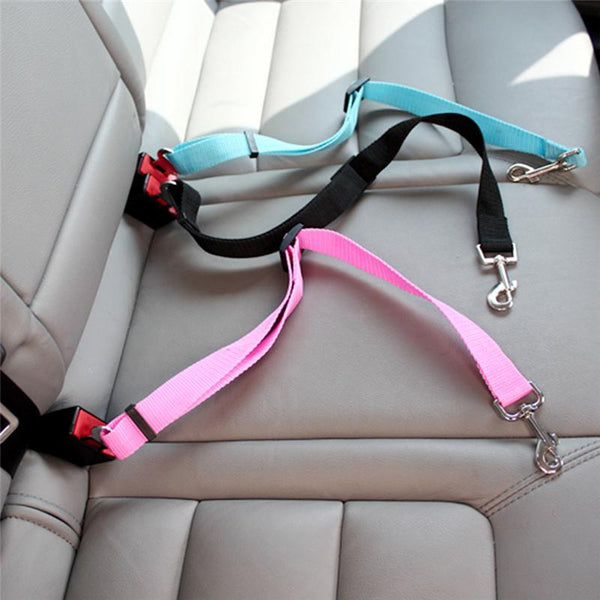 Adjustable Pet Dog Safety Seat Belt Nylon Pets Puppy Seat Lead Leash Dog Harness Vehicle Seatbelt Pet Supplies Travel Clip - LADSPAD.UK