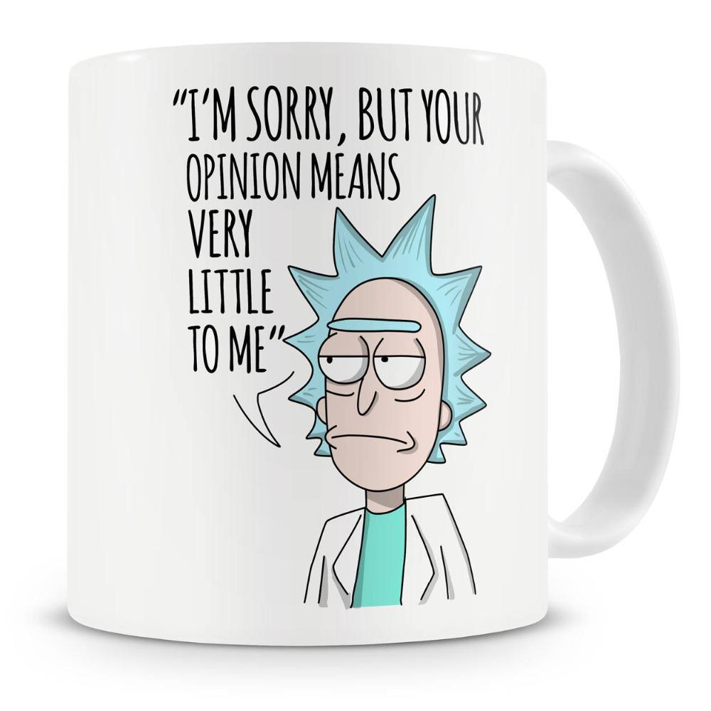 rick and morty mugs cup travel beer cup porcelain coffee mug tea cups kitchen home decal home decor novelty