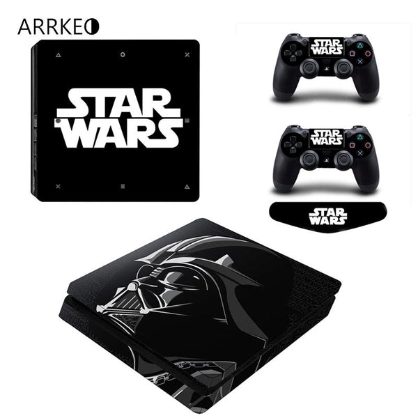 ARRKEO Star Wars Vinyl Cover Decal PS4 Slim Skin Sticker for Sony PlayStation 4 Slim Console & 2 Controllers Skins Stickers - LADSPAD.UK