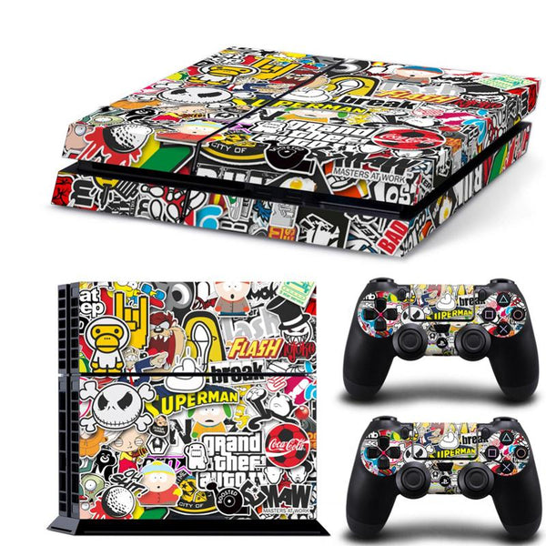 Bomb Graffiti For PS4 Vinyl Skin Sticker Cover For PS4 Playstation 4 Console + 2 Controller Decal Game Accessories - LADSPAD.UK