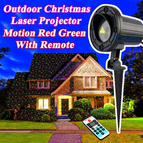 Waterproof Holiday Light Outdoor Christmas Laser Projector Fairy Lights Motion Red Green Mix With Remote Decorations For Home