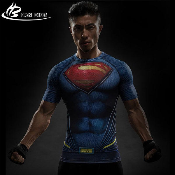 Compression Shirt Batman VS Superman T Shirt Tee 3D Printed T-shirts Men Short  sleeve Fitness Cosplay Costume Slim Fit Top Male - LADSPAD.UK