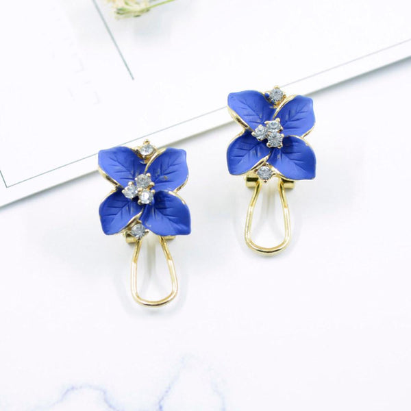 Gardenia Flower Drop Crystal Earrings Women Gift New Arrival  BU