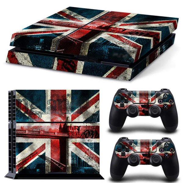 Hot England Flag Decals for PS4 console and two controllers skin sticker decals cover