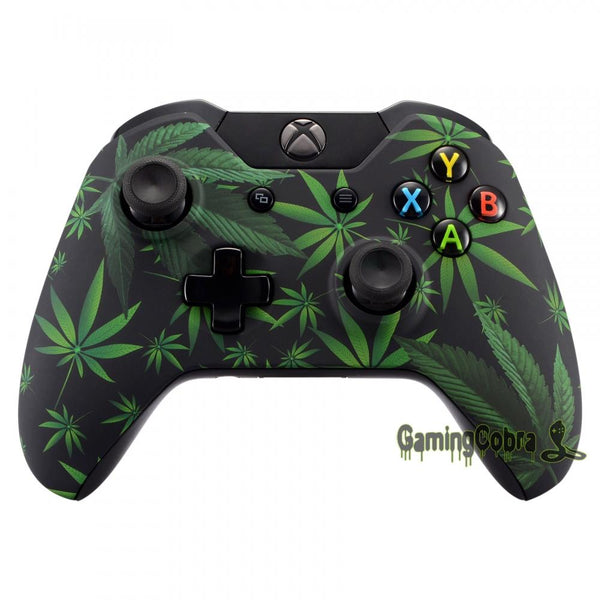 Customized Green Weeds Repair Part Front Shell Faceplate for Xbox One Controller - LADSPAD.UK