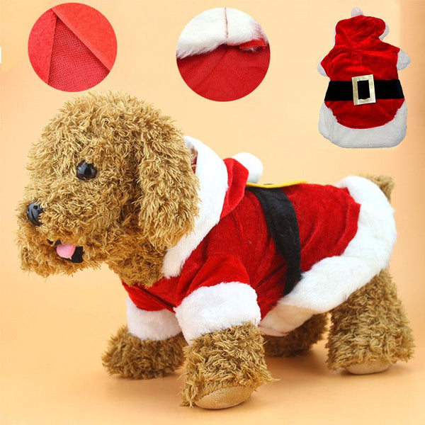 Christmas Dog Clothes Santa Costume Pet Dog Cat Clothes Chihuahua Coat Clothing Cute Pet Christmas Outfit for Dog Cat 26S1 - LADSPAD.UK