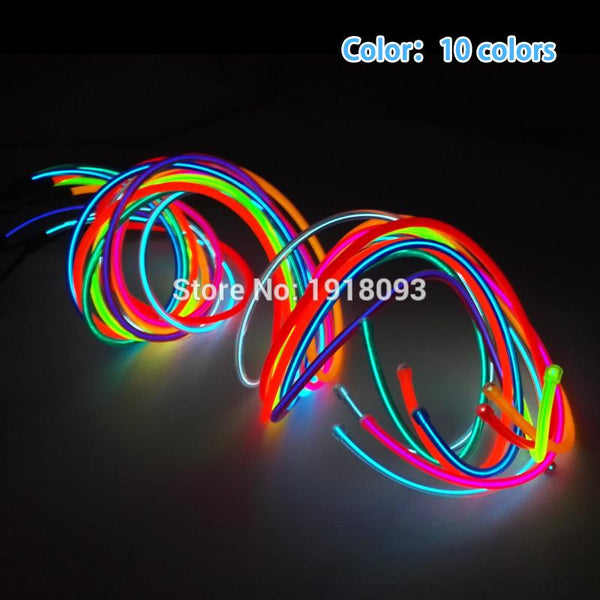 Cheap! High-grade 5.0mm 10 Colors 1-25 Meter Style Energy saving EL wire LED Strip Neon light For House,Garden decoration - LADSPAD.UK