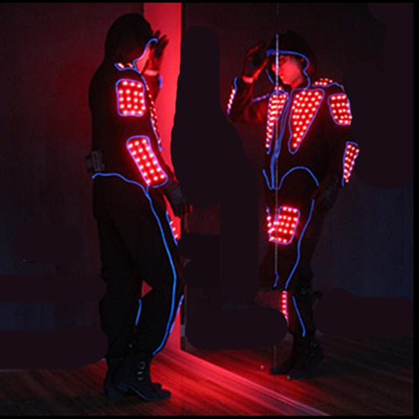 Full Color Led Luminous Men Costume Can Change 7 Colors  Performance Wear Clothes Illuminate Led Light Emitting Clothing