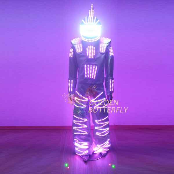 Led Costume 2017 New Fashion LED Lights Up For Clothing / Costumes Luminous / Dress LED/ Robot Kryoman / Robot LED Costume