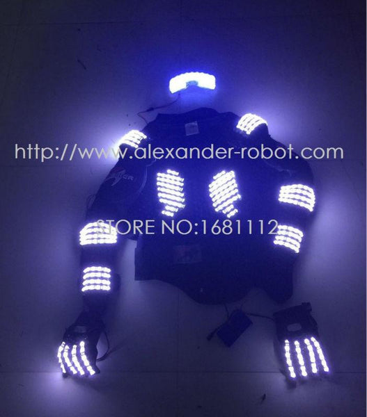 New arrived RGB color LED show LED armor LED Suits Robot Costume LED Luminous Clothing For Night Clubs Party KTV Party Supplies
