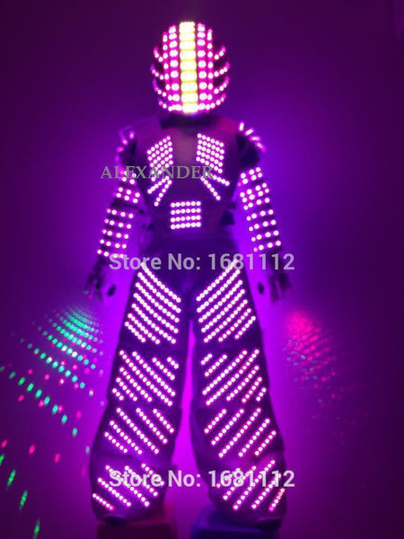 LED Costume /LED Clothing/Light suits/ LED Robot suits/ / custom white, golden robot