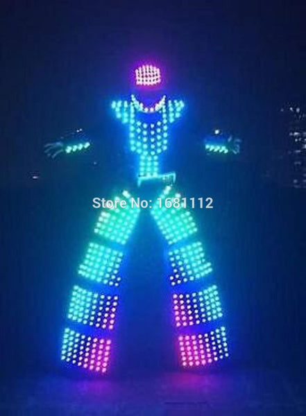 LED  Costume/LED Clothing/Light suits/ LED Robot suits/ Luminous costume/ The cost includes stilts568