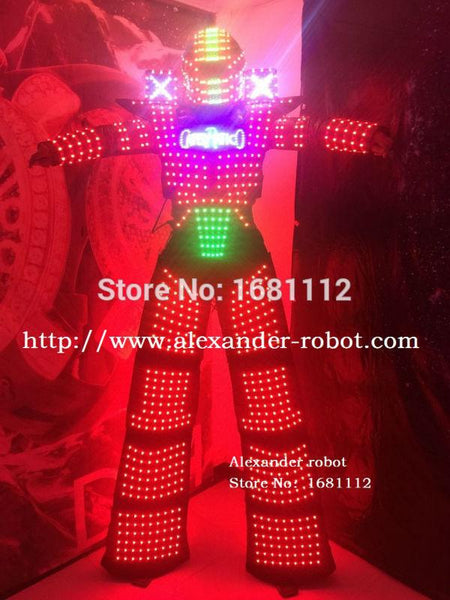 LED Costume logo design /LED Clothing/Light Costume  suits/ LED Robot suits/ ALEXANDER robot