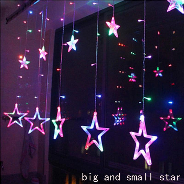 2M Led Christmas Stars Lights  Indoor 220v LED Fairy Lights Holiday Lights For Party/New Year Decoration Christmas Lights - LADSPAD.UK