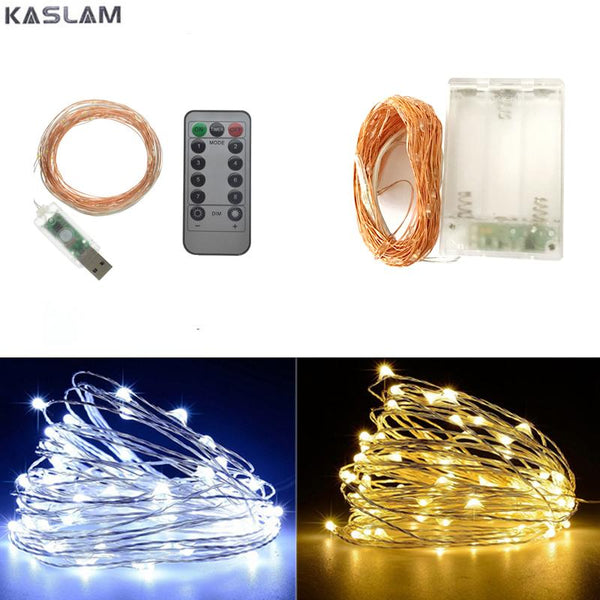 50/100 led USB/Battery Operated copper wire String Lights Christmas starry Fairy Lights for Garland/Party/Wedding Decoration - LADSPAD.UK