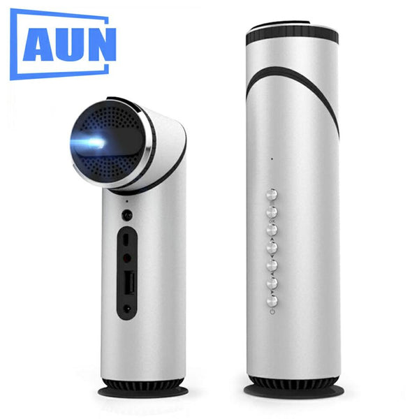 Portable Projector, 90 Degree Rotatable Lens. Built-in Android 5.1, WIFI, Bluetooth, 3000 mAH Battery. 1080P