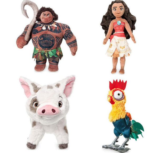 Moana Plush Toys Kawaii Princess Moana Maui Heihei Plush Stuffed Toy Cartoon Moana Adventure Doll Toys Gift For Children Girls