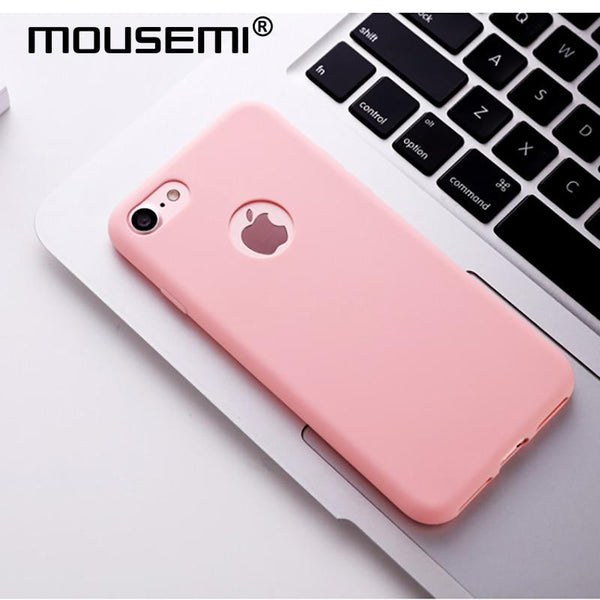 MOUSEMI Soft Case For iPhone 6 8 Plus X Case Protection Silicone Cute Pink Protective Back Phone Cases 5S For iPhone 6s 7 Case
