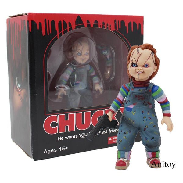 Child's Play Bride of Chucky  1/10 Scale Horror Doll Chucky PVC Action Figure Toy 12cm - LADSPAD.UK